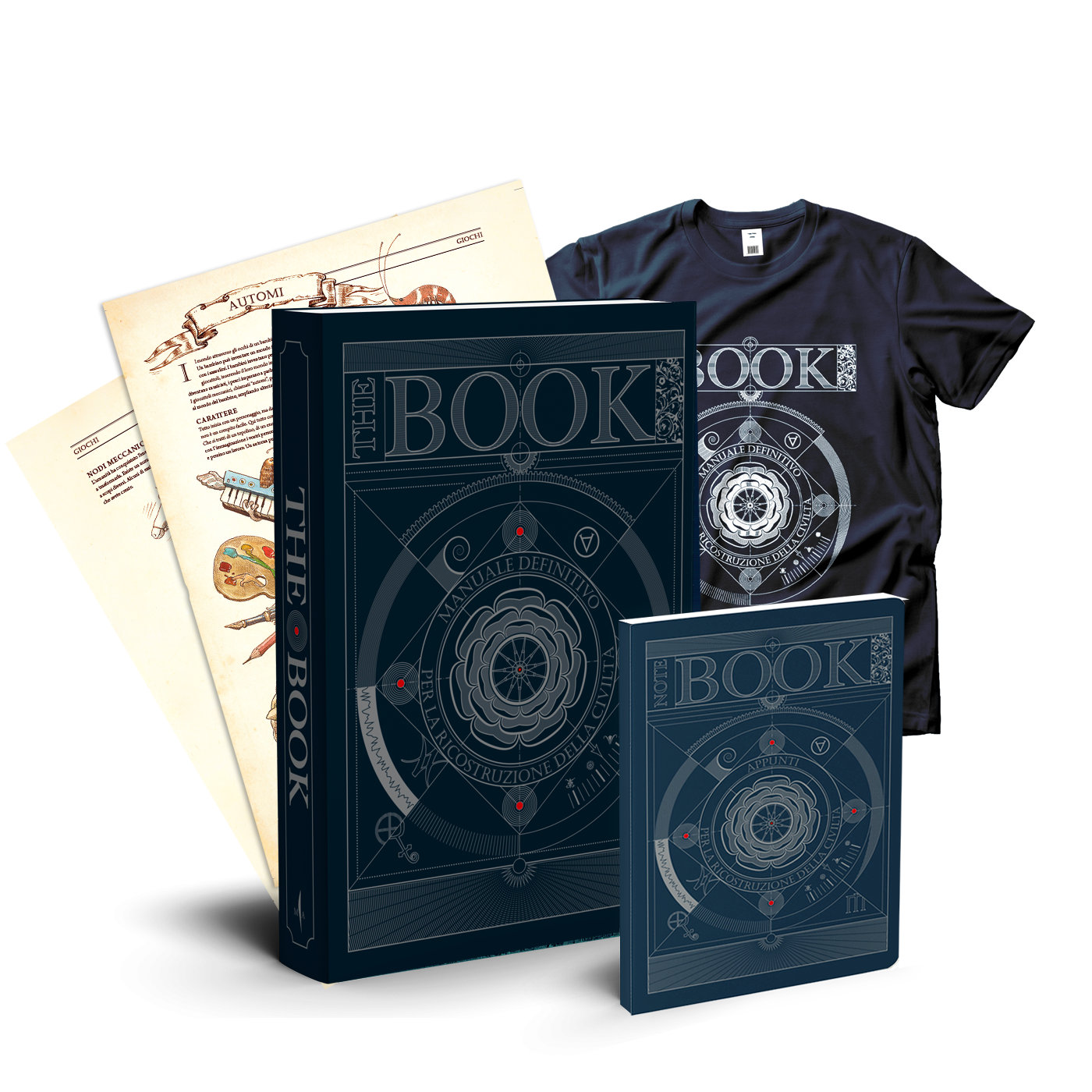 Libro + quaderno + T-Shirt