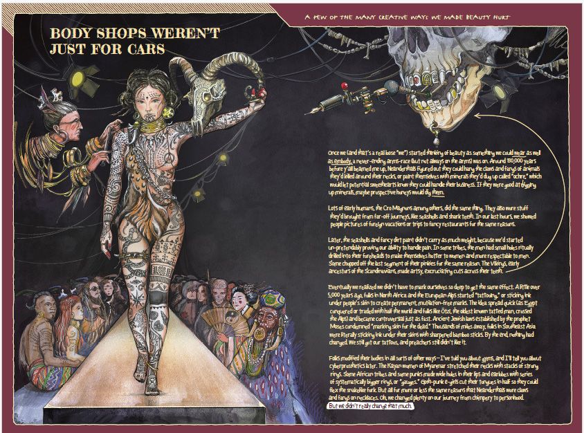The Book, pagine d'esempio "body shops werent just for cars"